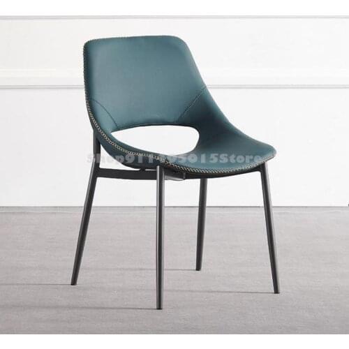 Nordic Dining Chair Modern Minimalist Restaurant Chair Backrest Italian Light Luxury Hotel Office Negotiation Table And Chair
