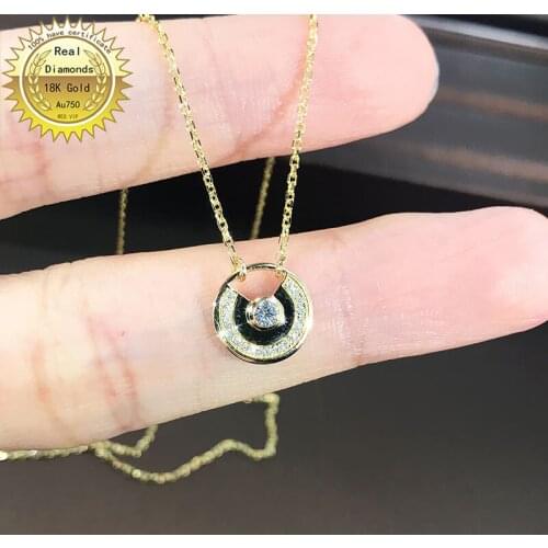 100% 18K white gold natural diamond necklace all use 0.2ct diamond and have certificate HM010