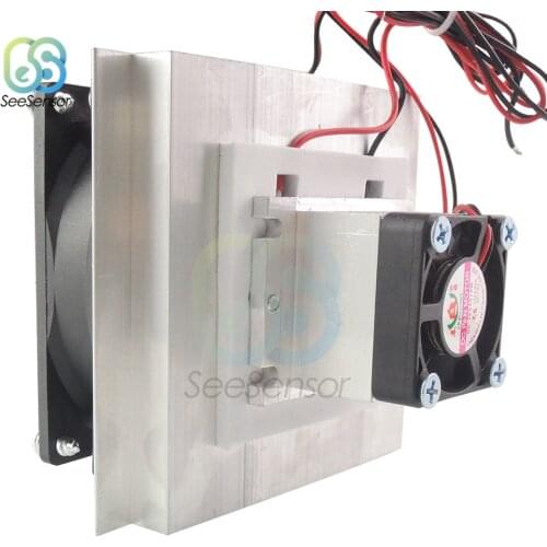 DC 12V Thermoelectric Peltier Refrigeration Cooler Semiconductor Air Conditioner Cooling System with Cooling Fan DIY