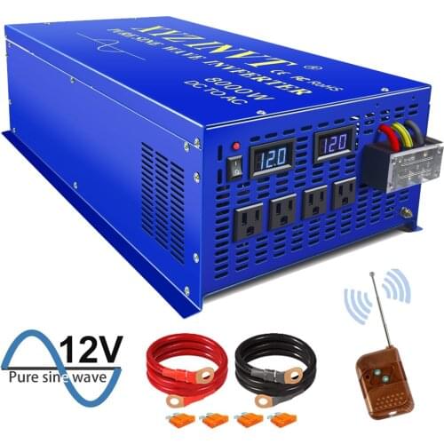 XYZ INVT 8000 watt Power Converter Pure Sine Wave Inverter 12v 24v 36v 48v dc to ac 120v 240V with Wireless Remote Switch