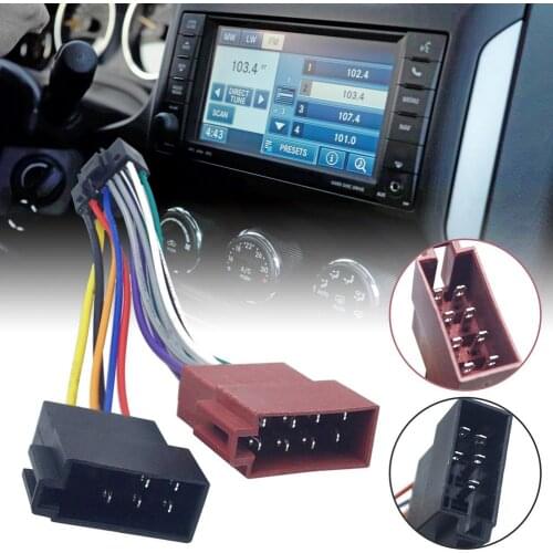 Wire Harness Adaptor Car Stereo Radio ISO Standard Connector Adapter For Jianwu PI100 16 Pin Plug Cable Car Wire Cable Adapter