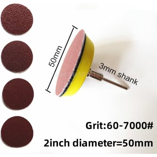 2 Inch Self-sticking Sanding Discs Backer Plate Sandpaper Hook Loop Pads Self Stick Polishing Pad Electric Grinder Accessories