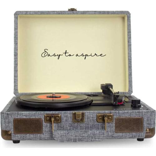 PRIXTON VC400-Vintage vinyl record player, vinyl player and music player via Bluetooth and USB 2 speakers