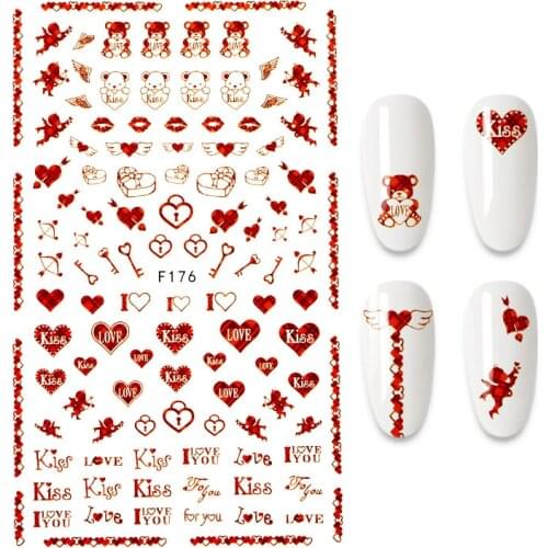 1PC 12.2*7.5cm 3D nail stickers Letter Nail Art Stickers Animal feather Leaf Flower Nail Decal Manicure Decorations