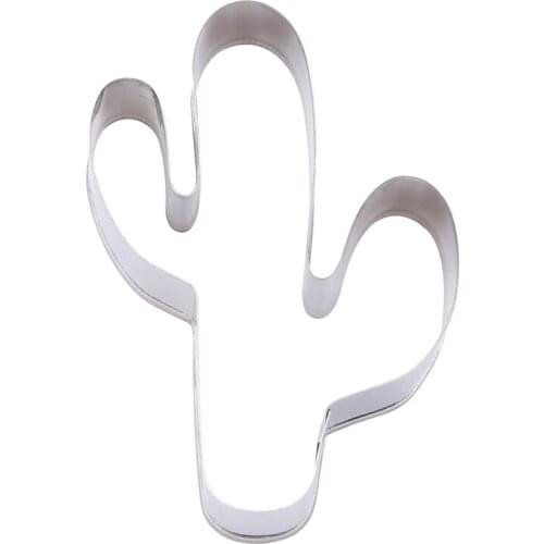 1PC Stainless Steel Cookie Biscuit Cutters Cactus Shape Molds Diy Cake Mold Sugarcraft Decorating Frame Cutter Tool
