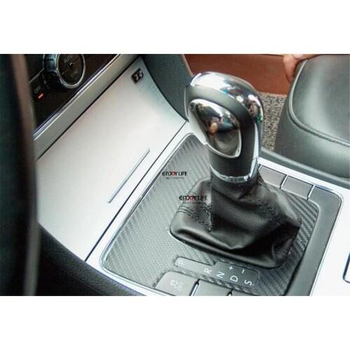 2pcs Stainless Steel Gear Shift Knob Sides Sticker Cover Trim For Volkswagen VW Touareg 2014-2016 AT