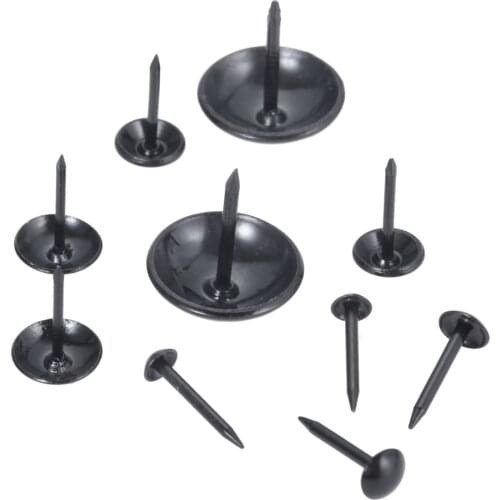 20pcs Vintage Decorative Furniture Nails Black Upholstery Nail Antique Jewelry Case Box Sofa Decorative Tack Stud Pushpin