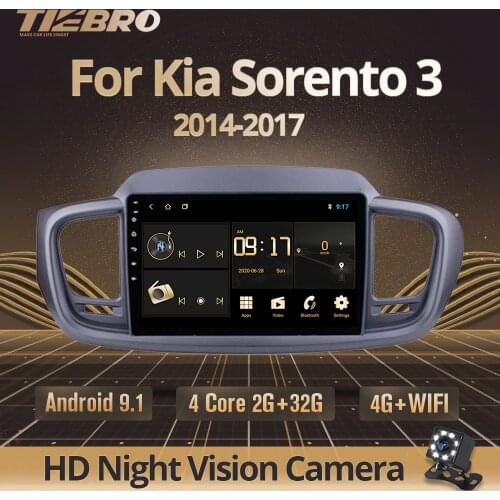 TIEBRO 2DIN Android 9.0 Car Radio For Kia Sorento 3 2014-2017 Stereo Multimedia Video Player Navigation GPS No 2din Automotivo
