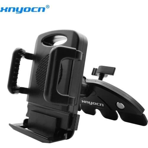 Car Mount,Xnyocn Car Universal CD Slot Car Mount Cell Phone Holder with Three Side Grips for Smartphones