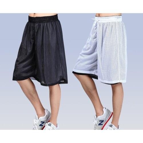 NEW 2020 Summer Outdoor Loose Breathable double-sided Basketball Shorts Fitness practice shorts Men Running shorts XS-XXL