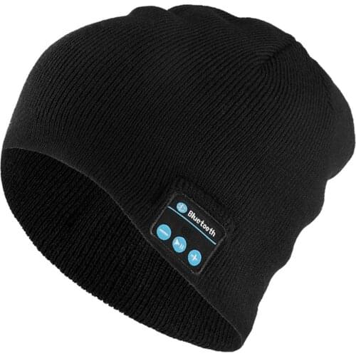Bluetooth Music Headset Beanie Built-in Stereo Speaker Knitted Hat for Men Women Running Cap Outdoor Sports TT@88