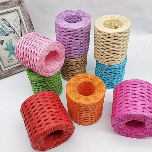 Raffia Paper Ribbon 200 Meters Decoration Wedding Rope Ribbon For Natural Paper Twine Gift Party Easter Packing Craft Wrapping