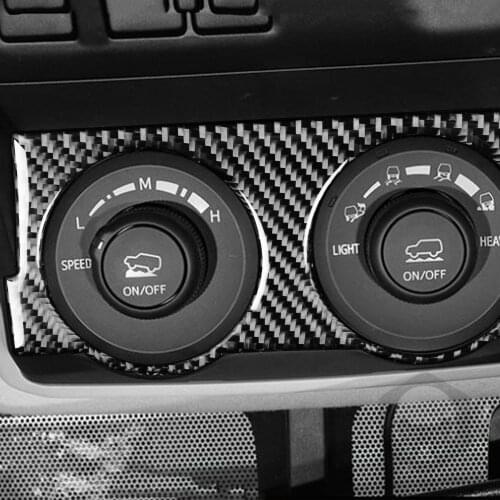 Genuine Carbon Fiber Car Dashboard Center Four-wheel drive switch Cover Trim Decal Fit For Toyota 4runner 2010-2020 Car Styling