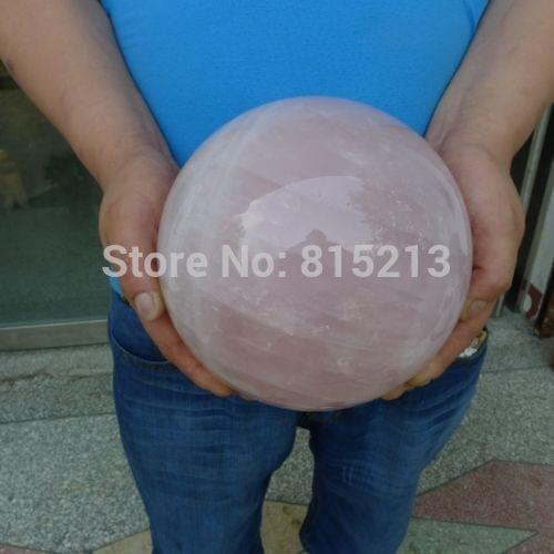Ddh001007 A AAAAA NATURAL PRETTY ROSE QUARTZ CRYSTAL SPHERE BALL HEALING+stand
