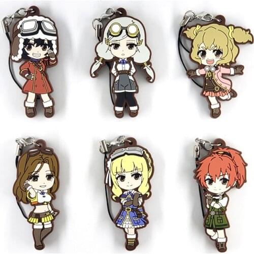 Wilderness Cottuccio Flying Team Original Japanese anime figure rubber mobile phone charms keychain strap D202