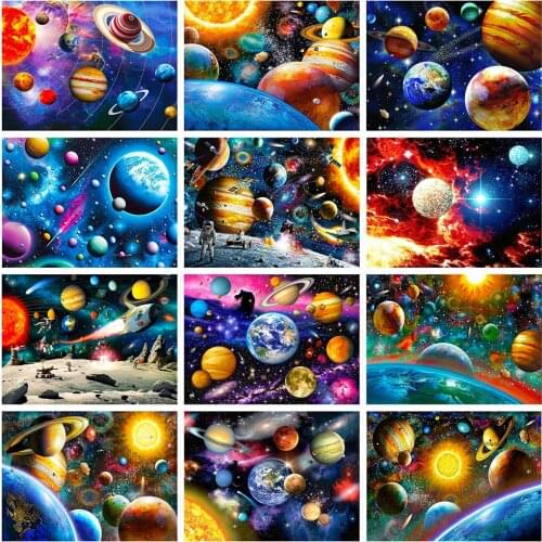 Evershine Diamond Painting Universe 5D DIY Diamond Embroidery Space Landscape Full Square Rhinestone Mosaic Home Decor