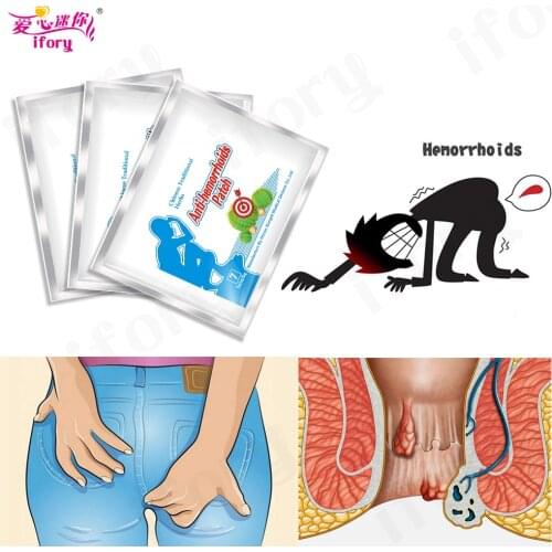 Ifory Anti Hemorrhoids Patch 49Pcs/7Bags Herbal Medical Patch Powerful Hemorrhoids Cream Internal Piles External Anal Fissure
