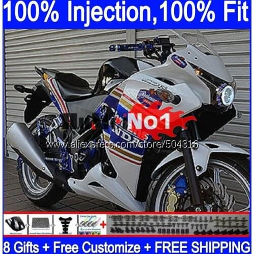 OEM Injection For HONDA CBR250R MC41 11 12 2013 2014 2015 127MC.24 CBR250 CBR 250R 250 R 2011 2012 13 14 15 Fairing white blue