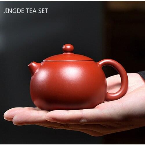 Classic Yixing Purple Clay Teapots Raw Ore Dahongpao Xishi Tea Pot Home Filter Tea Set Chinese Tea Ceremony Supplies 210ml