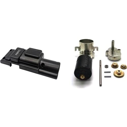 Transmission Gearbox Gear Box With Metal Gear Set,Silver With Lower Chassis Armor Protector Skid Plate Accessories,Black