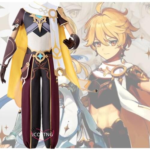 Game Genshin Impact Kong Cosplay Costume Male Traveler Aether Outfit COSPLAYONSEN Custom Made Cosplay Costume