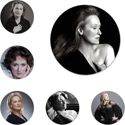 Meryl Streep Icons Pins Badge Decoration Brooches Metal Badges For Clothes Backpack Decoration