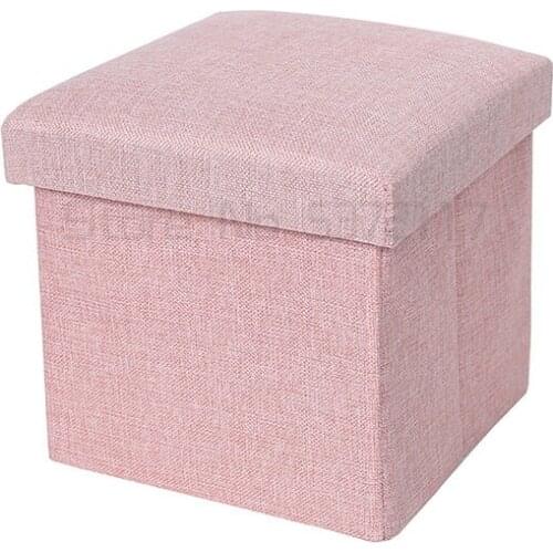 Multifunctional folding cotton and linen storage stool storage box finishing box shoe changing stool cloth storage stool