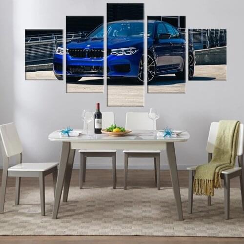 Wall Artwork Prints Poster Modular 5 Pieces Pictures Home BMW Decoration Canvas M5 Paintings Competition Living Room Framework