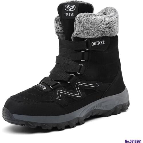 Men Boots Winter With Fur 2021 Warm Snow Boots Men Winter Boots Work Shoes Men Footwear Fashion Plus Ankle Shoes 39-46