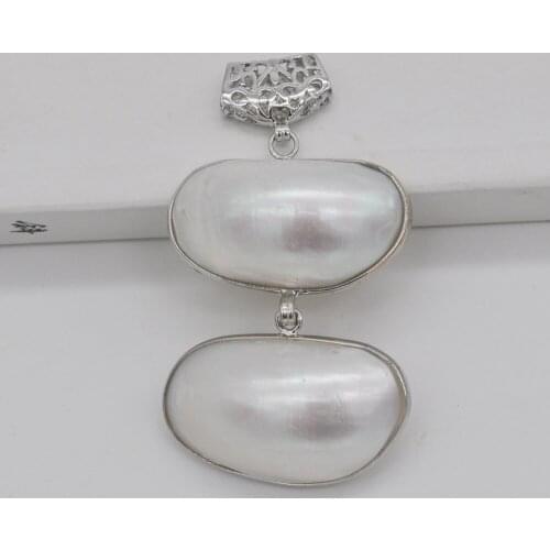 Natural White Pearl Shell Pendant Fashion Jewelry S147
