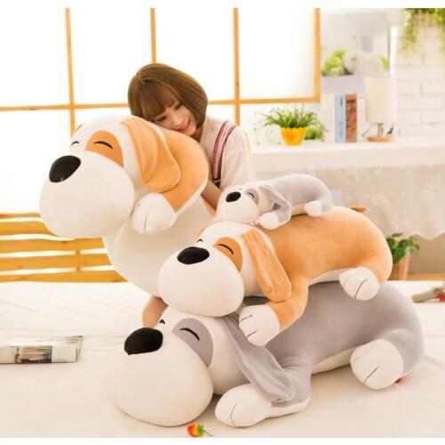 35/70/95CM New soft dog plush toy down cotton padded cushion cartoon puppy dog pillow cute valentines day gift for girlfriend