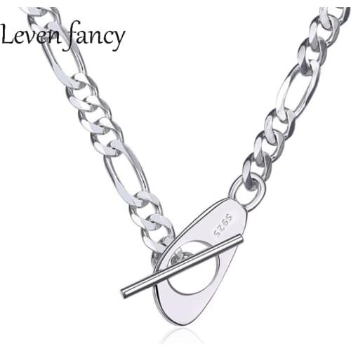 925 Sterling Silver Heavy Industry Necklace Simple Short Punk Curban Chain Choker Summer Jewelry New Design Party Gift