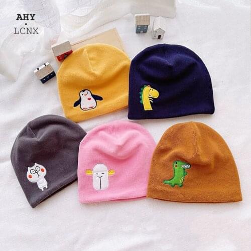 Plush Velvet Cotton Baby Beanie Autumn Winter Kids Caps Warm Kids Hats Newborn Beanies Hat For Children Girls Boys Bonnet