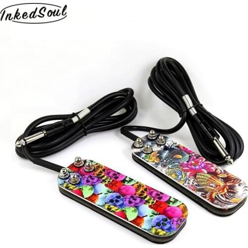 Custom Handemade Tattoo Foot Switch Stainless Steel Pedal Thick Cable