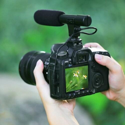 Portable Interview Microphone 3.5mm Audio Stereo Recoding Mic For DSLR Camera Vlogging Video DV For Iphone,Smartphones