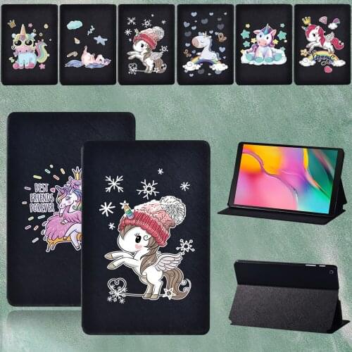 For Samsung Galaxy Tab A 8.0 Inch 2019 SM T290 T295 Shockproof Cartoon Pictures PU Leather Tablet Cover+pen
