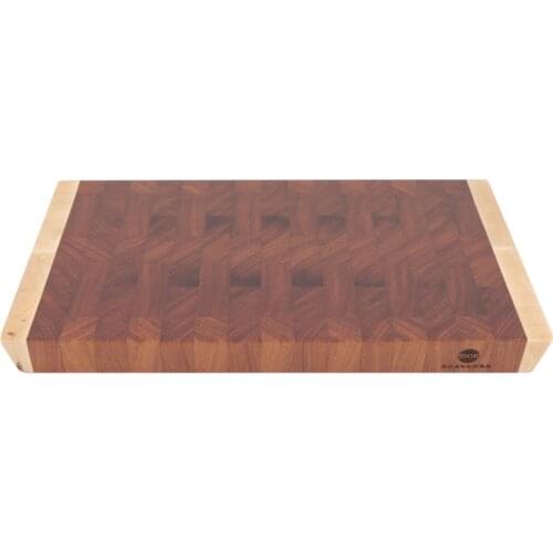 Soandora End Grain Cutting Board Afromozya Tree Two Short Edge Maple Stripe