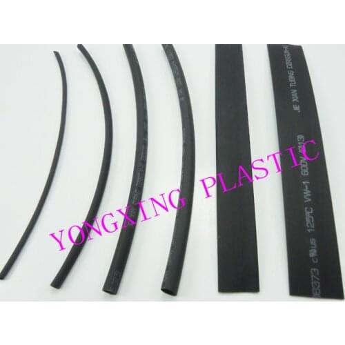 48PCS/lot 1.0/3.0/5.0/6.0/10/13mm 2:1 Heat Shrink Tubing insulating bush Wrap Sleeve black Colors