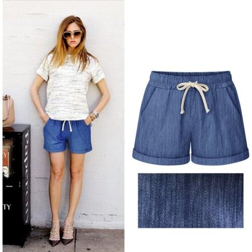 Traf Summer Plus Size Shorts Wide Leg Drawstring Elastic Waist Lace Up SimpeShort Pockets Female Solid Loose Bottoms Sports