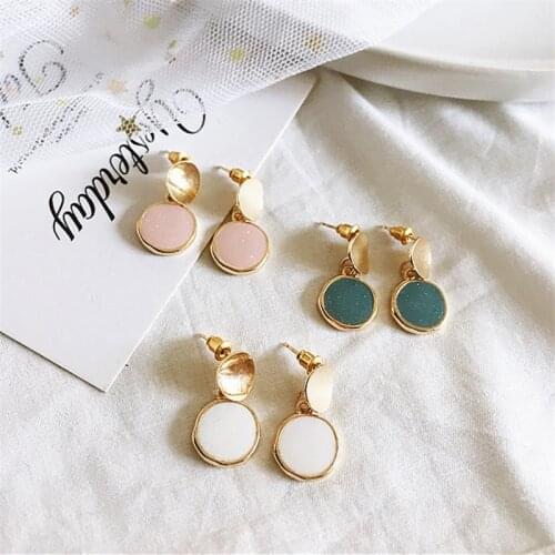 Unique new earrings Korea fashion delicate contracted geometric circular earrings girl is chic big earrings fashion wholesale