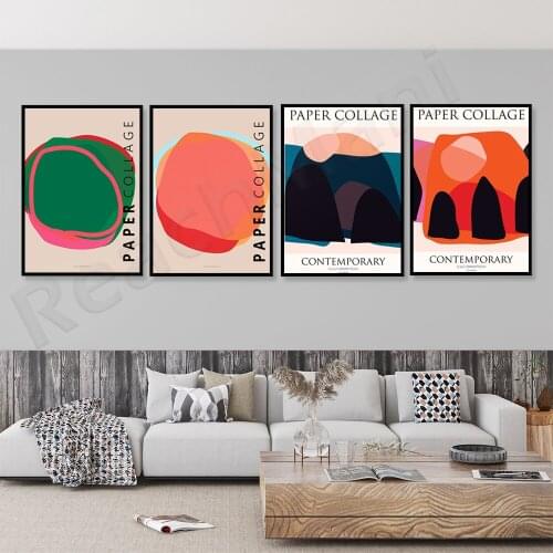 Bold organic shapes color posters, Scandinavian graphic design, modern graphic printing, contemporary art abstract decorative po