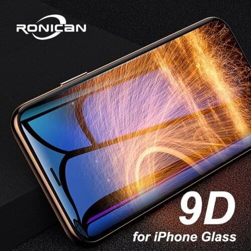 RONICAN Full Cover Tempered Glass for iPhone 6 6s plus 8 8P 7 plus screen protector iPhone x Xs Max Xr Screen Protective Glass