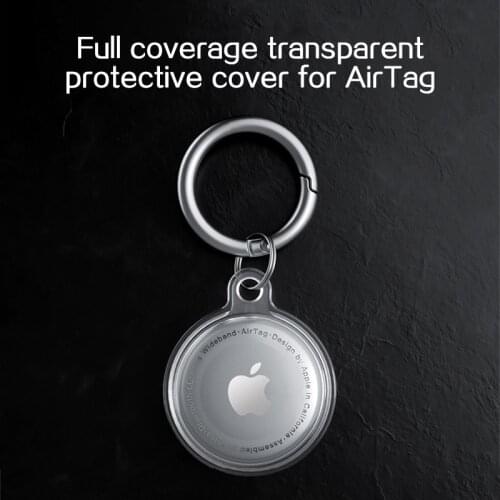 Full Coverage Transparent Soft Protective Cover Case For Apple AirTags Locator Tracker Anti-lost Device Keychain Protect Sleeve