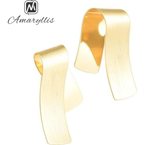 Amaiyllis Exaggerated Metal Geometrical Studs Earrings For Women New Trendy Gold Silver Color Alloy Pendant Earrings Brincos
