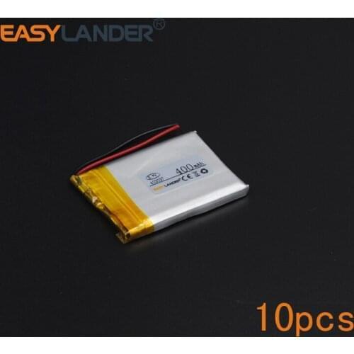 10pcs/Lot 3.7V 400mAh 403037 Polymer Li-ion Battery For Mp3 Mp4 PAD DVD DIY E-book bluetooth Vedio Game toys Tablet PC mobile