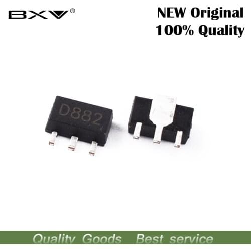 20PCS D882 SOT89 2SD882 SOT-89 30V/3A/30W 882 SOT SMD transistor