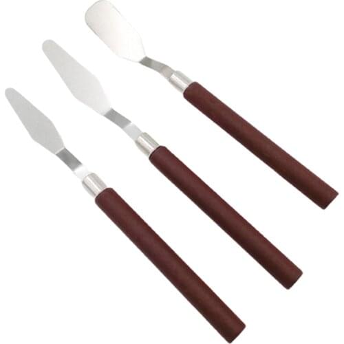 3 Pcs/Set L/M/S Oil Painting Scraper Acrylic Gouache Oil Paint Palette Utility knife Mixing Paint Scraper Art Painting Supplies