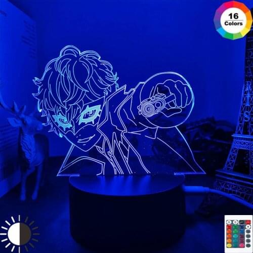 3d Lamp Anime Persona 5 Joker for Kids Bedroom Decor Night Light Brithday Gift Manga Room Desk Led Light Persona 5