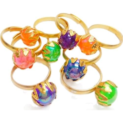 50 pcs Metal gold Girl gem RINGS VENDING MACHINE TOYS pinata Bag Filler Loot Gag Princess birthday party favor Favour gift prize