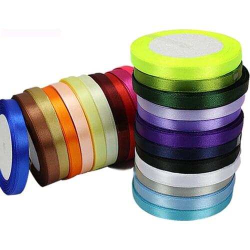 10mm/25Yards/roll grosgrain satin ribbons for wedding christmas party decorations DIY bow craft ribbons card gifts wrapping supp